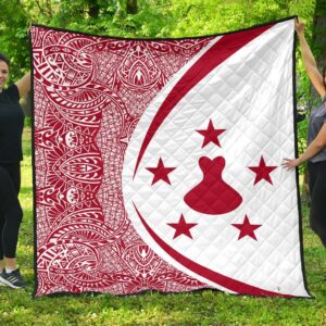 Austral Islands Flag Polynesian Premium Quilt  Circle Style  08 J2  Quilt